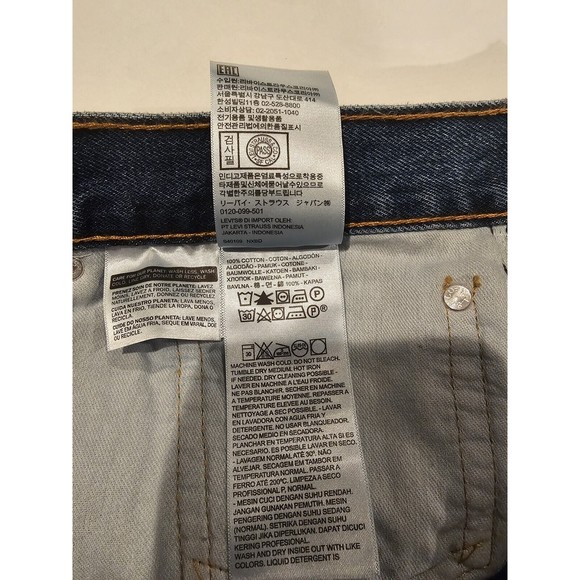 Levi's 505 Men's 505-4891 Regular Extra Room,  Straight Leg jeans Blue 34wx30 - Picture 5 of 11